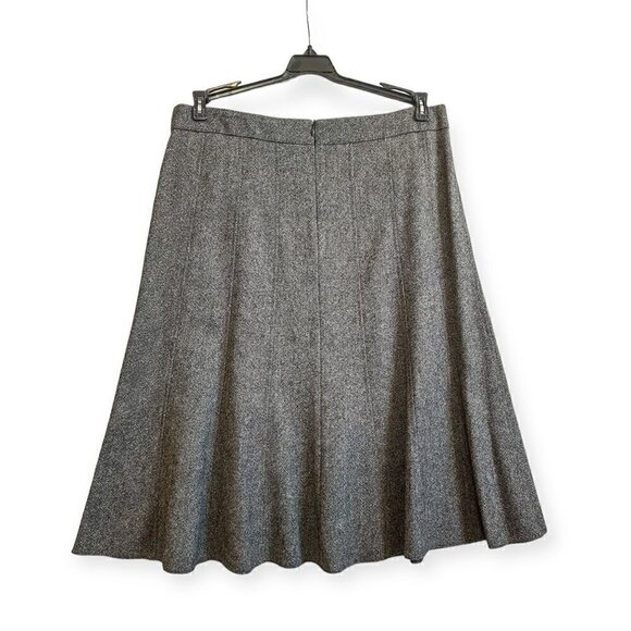 Barbara Bui Initials Wool Tweed A line Midi Skirt, Size FR40/M, Gray - Picture 2 of 14